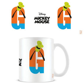 Disney G Mickey Mouse Alphabet Mug White/Orange/Blue (One Size)
