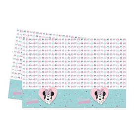Disney Gem Minnie Mouse Party Party Table Cover White/Blue/Pink (One Size)