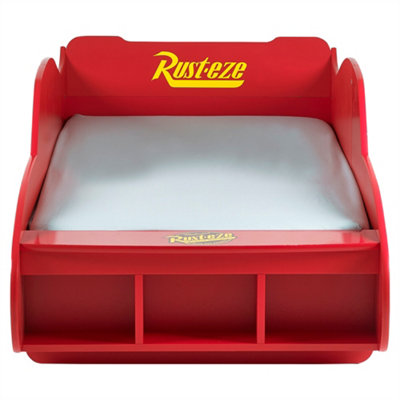 Disney Lightning McQueen Car Toddler Bed with Cubby-holes, MDF, Red, W169.5 X D75 X H53.5cm