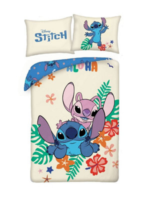 Disney Lilo & Stitch Aloha Single Duvet Cover and Pillowcase Set - European Size