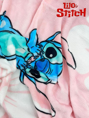 Disney Lilo & Stitch Floral Garden Rotary Fleece Blanket