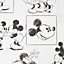 Disney Mickey and Minnie Mouse Kissing Sketch Wallpaper Roll 52cm x 10m White and Black