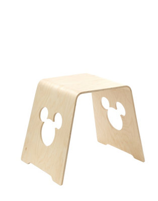 Disney Mickey Bentwood U Stool for Children, Natural finish, W52 X D40.5 X H45cm