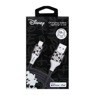 Disney Mickey Mouse 6ft MFI Lightning Braided Charging Cable