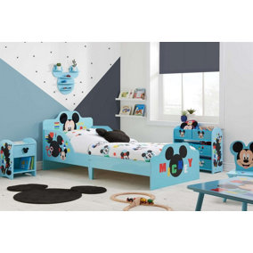 Disney Mickey Mouse Bedroom Package Bed Bedside Storage Unit Shelf Table Chairs