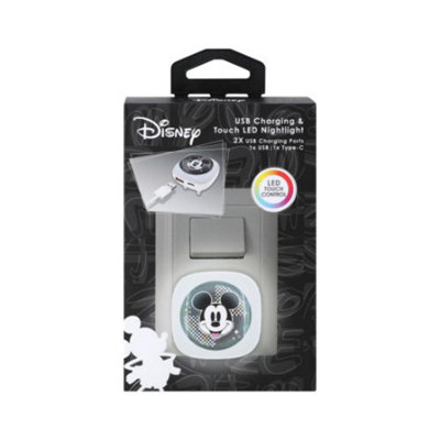 Disney Mickey Mouse USB Charging and Touch LED Nightlight