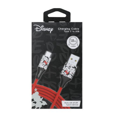 Disney Minnie Mouse 6ft Braided Type A-C Cable