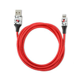 Disney Minnie Mouse 6ft MFI USB to Lightning Braided Charging Cable