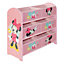 Disney Minnie Mouse Storage Unit with 6 Storage Boxes for Kids, W63.5 X D25 X H60cm