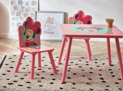 Minnie mouse character best sale chair set with table