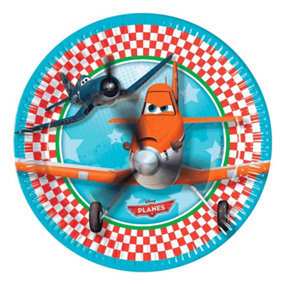 Disney Planes Paper Disposable Plates (Pack of 8) Blue/Red/White (One Size)