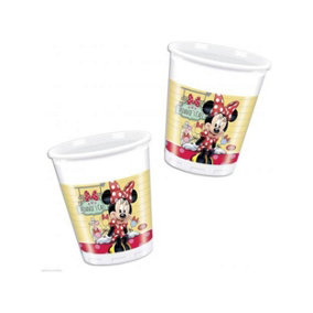 Disney Plastic Cafe Minnie Mouse Party Cup (Pack of 8) Multicoloured (One Size)