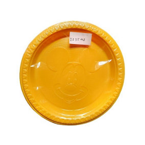 Disney Plastic Mickey Mouse Party Plates (Pack of 6) Yellow (One Size)