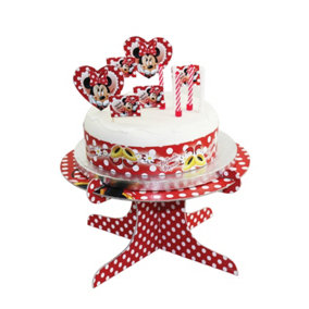 Disney Polka Dot Minnie Mouse Cake Decorating Kit (Pack of 20) Red/White (One Size)