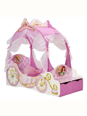 Disney princess carriage single bed best sale