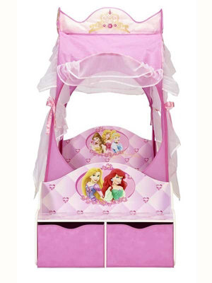 Disney Princess Carriage Toddler Bed with Storage DIY at B Q
