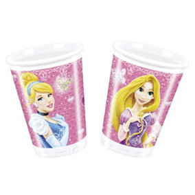Disney Princess Glamour Plastic Party Cup (Pack of 8) Multicoloured (One Size)