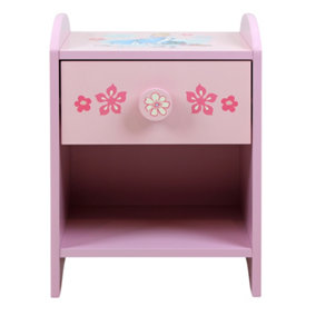 Disney Princess Kids Bedside Table With a Drawer For Storage, W63.5 X D25 X H60cm