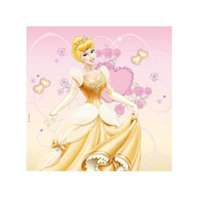 Disney Princess Once Upon A Dream Paper Disposable Napkins (Pack of 20) Pink/Gold (One Size)
