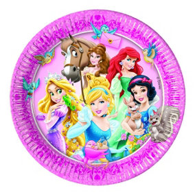 Disney Princess Paper Animals Party Plates Multicoloured (One Size)