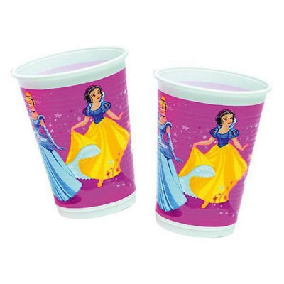 Disney Princess Plastic Magic Party Cup (Pack of 8) Multicoloured (One Size)