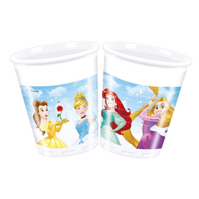 Disney Princess Princess Heart Strong Plastic Party Gles (Pack of 8) Multicoloured (One Size)