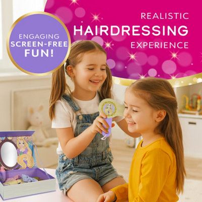 Disney Princess Rapunzel Wooden Hair Styling Set 22 Piece, Pretend