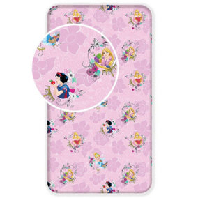 Disney Princess Single Fitted Cotton Bed Sheet