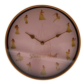 Disney Princess Strong At Heart Wall Clock Yellow/White (One Size)