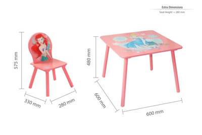 Kids princess table and chairs online