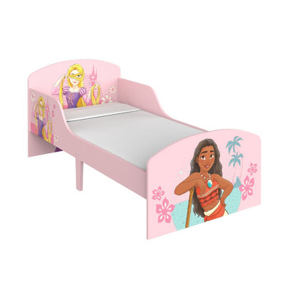 Disney Princess Toddler Bed Sturdy Engineered Wood Construction Fits 140cm x 70cm Mattress Mattress not included