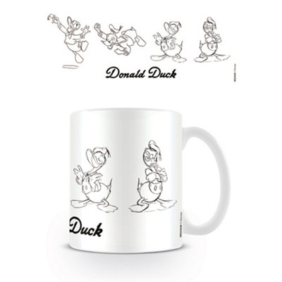 Disney Sketch Donald Duck Mug White (One Size)
