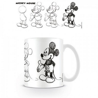 Disney Sketch Process Mickey Mouse Mug White/Black (One Size)