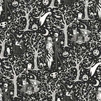 Disney Tim Burton's The Nightmare Before Christmas Black Forest Peel & Stick Wallpaper