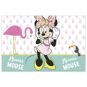 Disney Tropical Minnie Mouse Party Table Cover Multicoloured (One Size)
