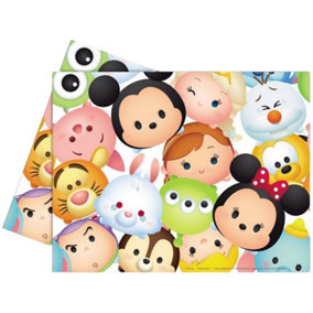 Disney Tsum Tsum Plastic Party Table Cover Multicoloured (One Size)