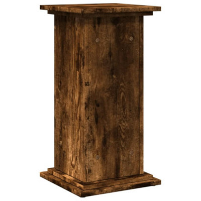 DISPLAY STAND WITH STORAGE SMOKED OAK 31X30X60 CM ENGINEERED WOOD