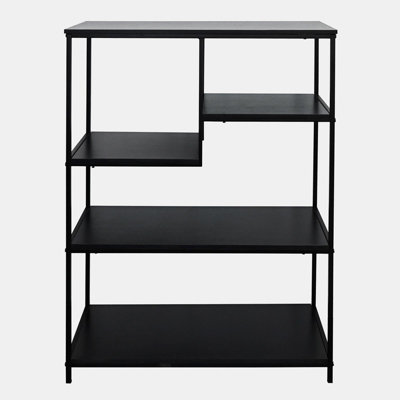 Display Unit Multi Tier Side Table Shelving Organiser Storage Home, Black