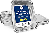 Disposable Aluminum Trays for Baking and Storage / 10 Pack