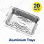 Disposable Aluminum Trays for Baking and Storage / 20 Pack