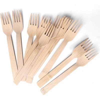 Disposable Bamboo Forks 17cm Length : Pack of 6000