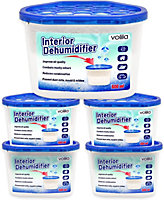Disposable Dehumidifiers 500ml Effective Condensation Remover & Moisture Absorber for Home Office Garage Pack of 5