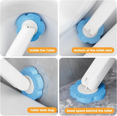 Disposable Toilet Brush Set Toilet Bowl Cleaning System Cleaners with ...