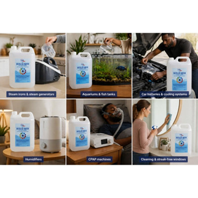 Distilled Water 5L Jerry Container Pure Water Pure Chem (BLUE)