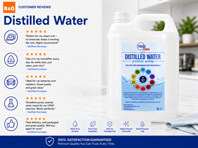 Distilled Water 5L Jerry Container Pure Water Pure Chem (BLUE)