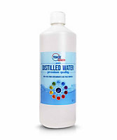 Distilled Water Pure Chem 1L Bottle Blue