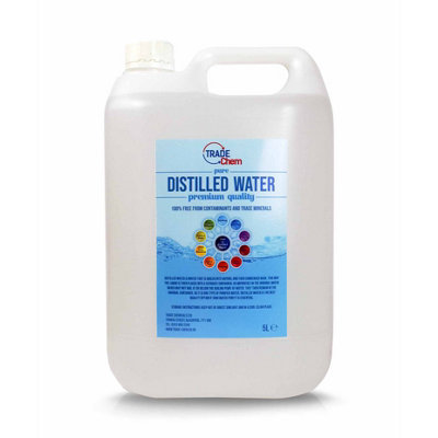 Distilled Water Pure Chem 5L Jerry Blue DIY at B&Q