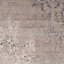 Distressed Greige Floral Persian Style Washable Non Slip Runner Rug 60x240cm