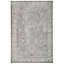 Distressed Grey Persian Style Washable Non Slip Rug 120x170cm