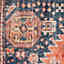 Distressed Navy Terracotta Persian Style Washable Non Slip Runner Rug 60x240cm